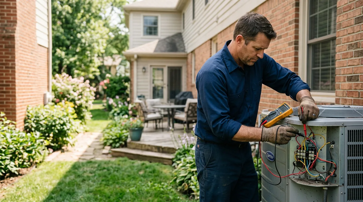 HVAC technician working near Riverton, UT